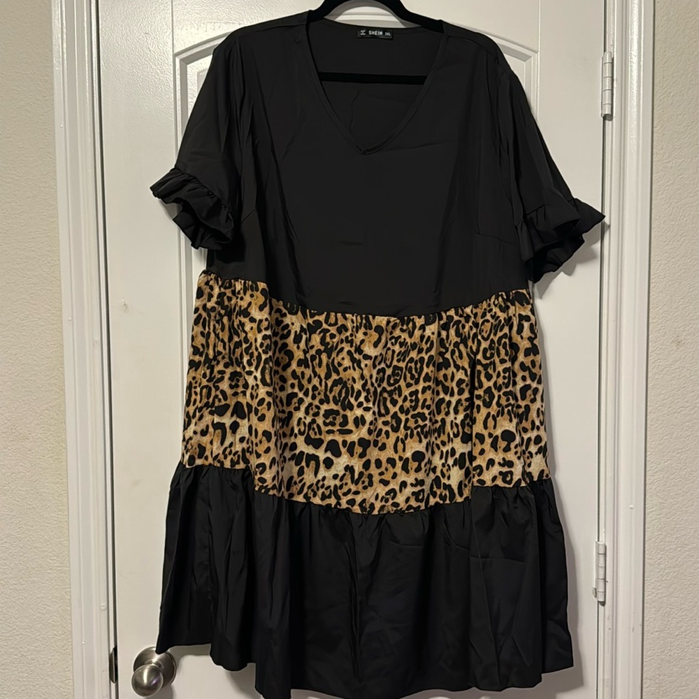 Black and Leopard Dress
